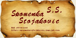 Spomenka Stojaković vizit kartica